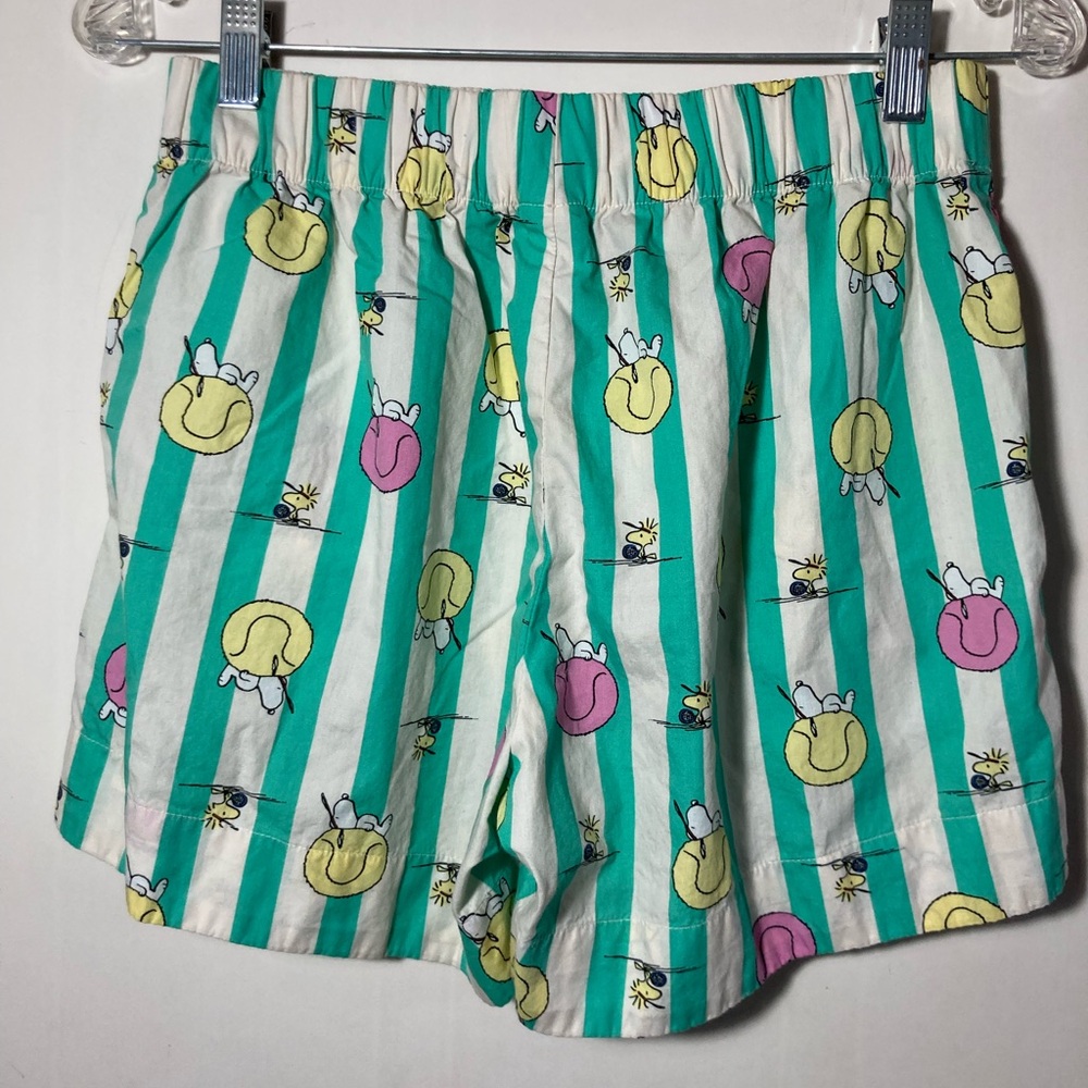 Hanna Anderson Women’s Peanuts Poplin Pajama Set Top & Shorts Size Small - Picture 8 of 16